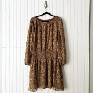Textile Elizabeth and James Animal Print Smocked Waist Dress
